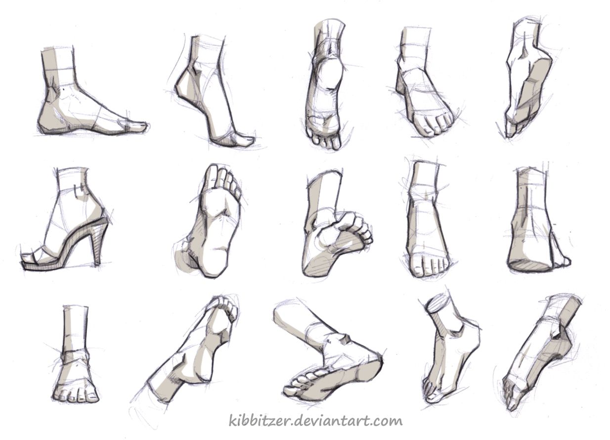 【绘画教程】动漫人物的脚怎么画？脚的结构画法解析！ - 哔哩哔哩