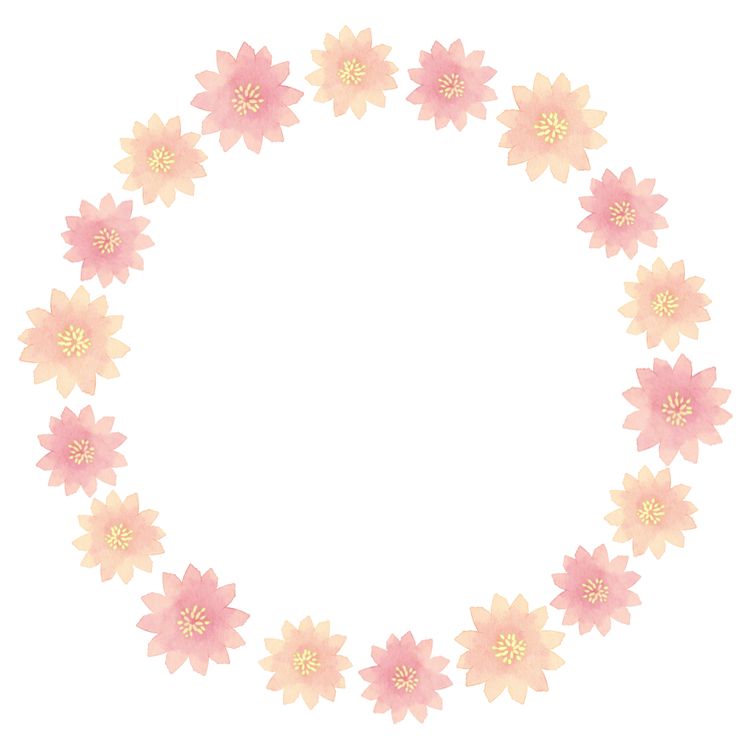 水彩花朵边框素材   优动漫