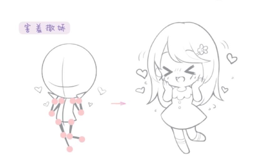 教会你萌萌哒q版动态人物姿势