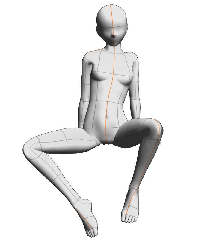 素材 坐姿  类型:                             3d素材