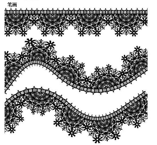 蕾絲邊哥特風花朵圖案pg0241