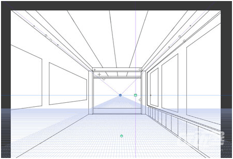 走廊怎么画透视图片