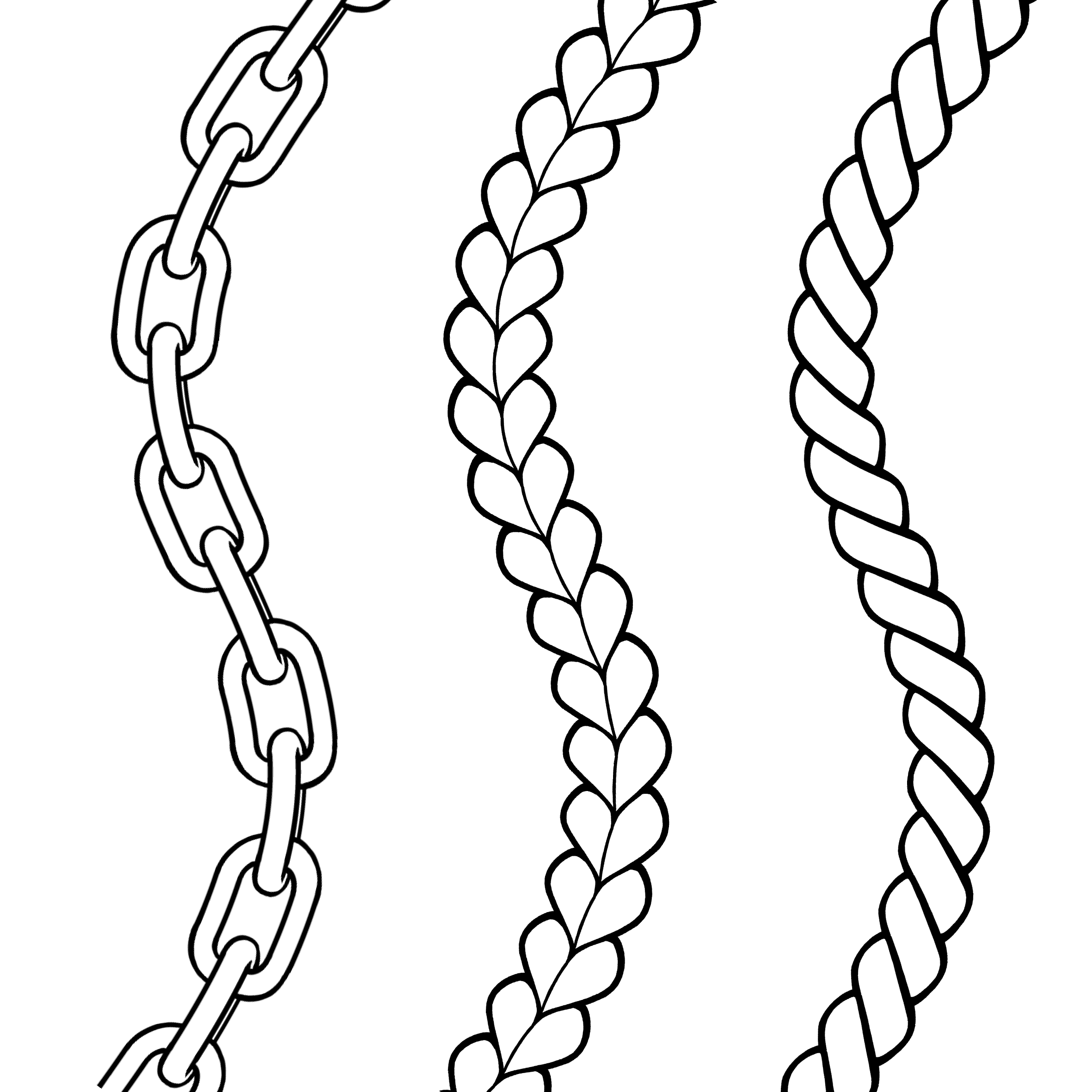 铁链的简易画法图片