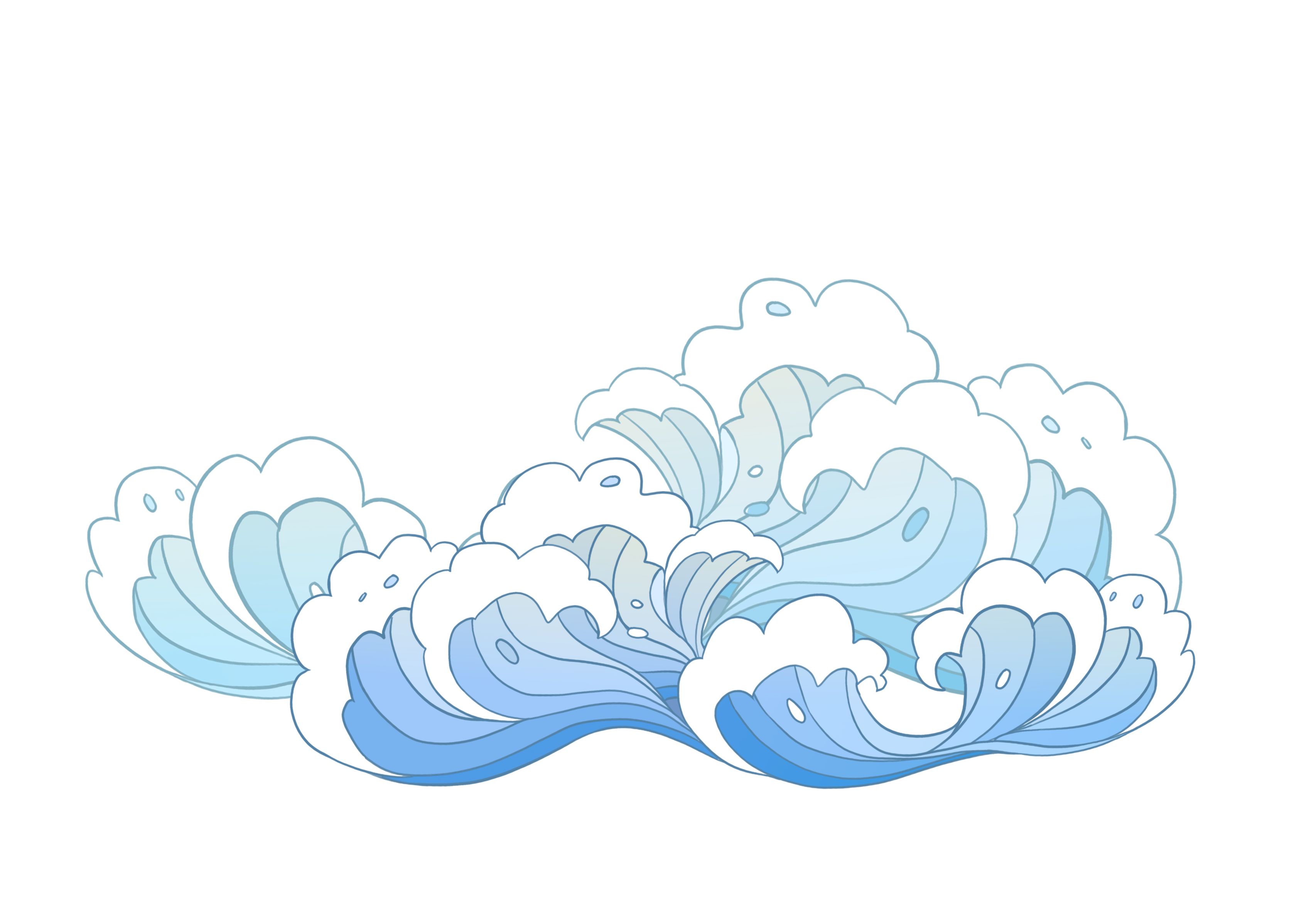 俯视海浪 - 优动漫-动漫创作支援平台 | 优动漫PAINT绘画软件