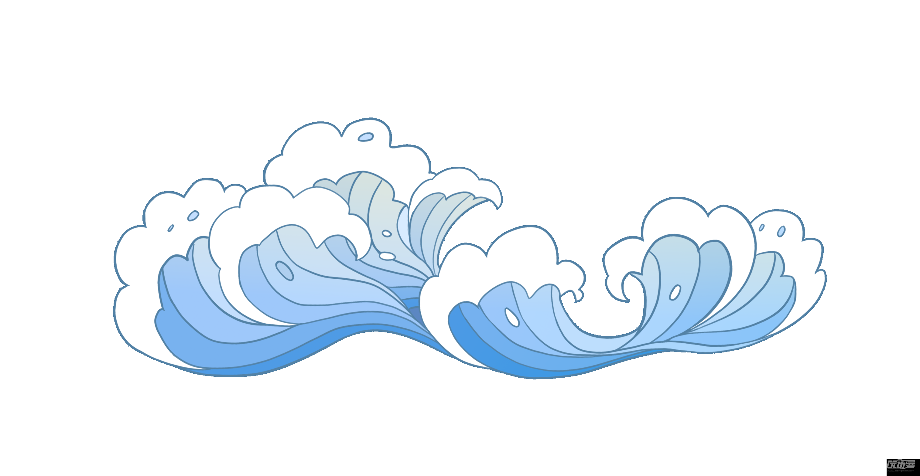 轻松掌握海浪、流水的单色画法 - 知乎