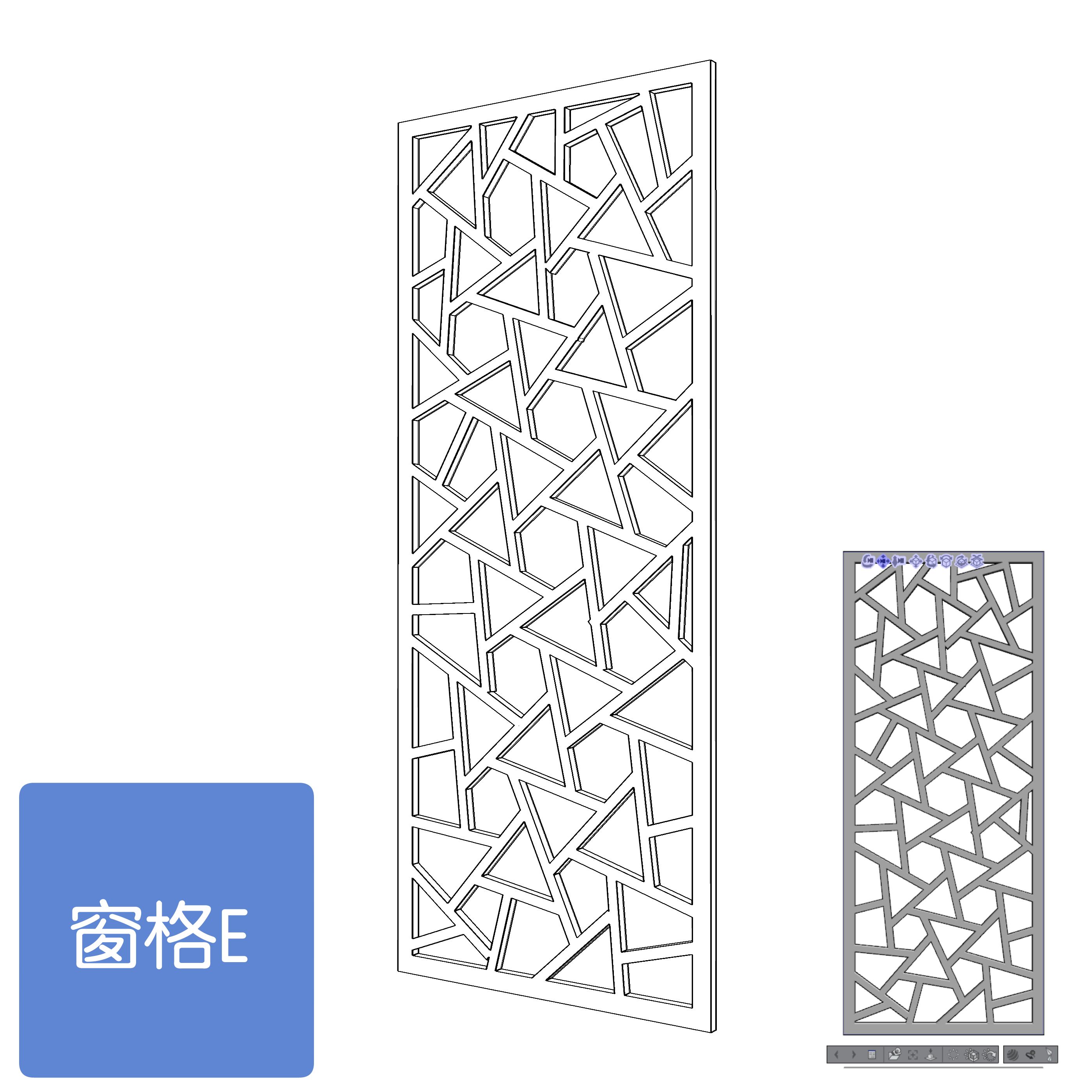 3d模型 古风 窗户 窗格 窗棂e