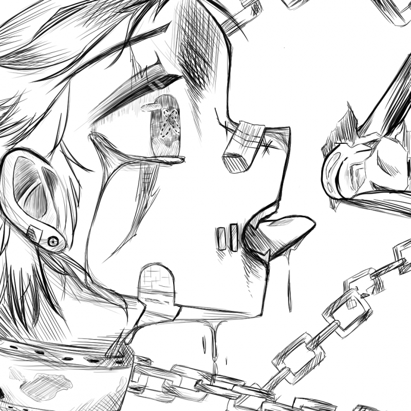 自创人设铅笔画"囚犯"   /很少囚犯喜欢吃糖哦