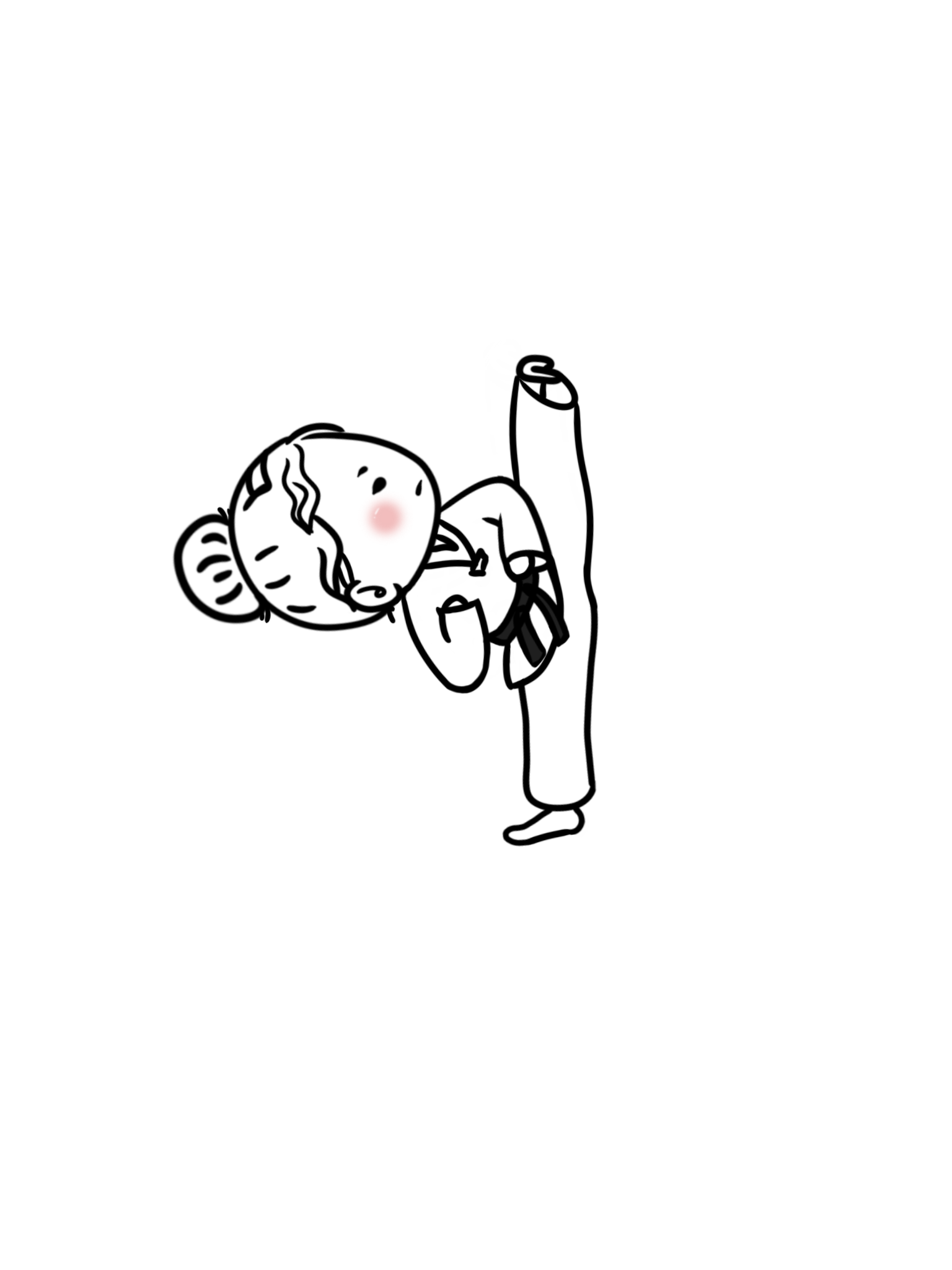 儿童跆拳道简笔画图片图片
