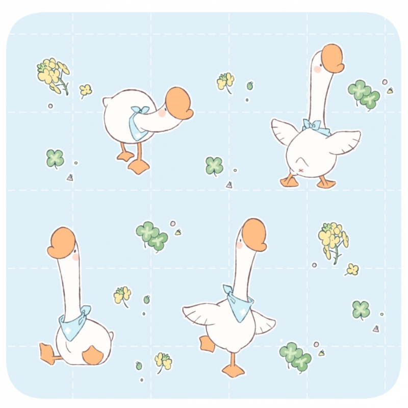 鹅动物卡通图案
