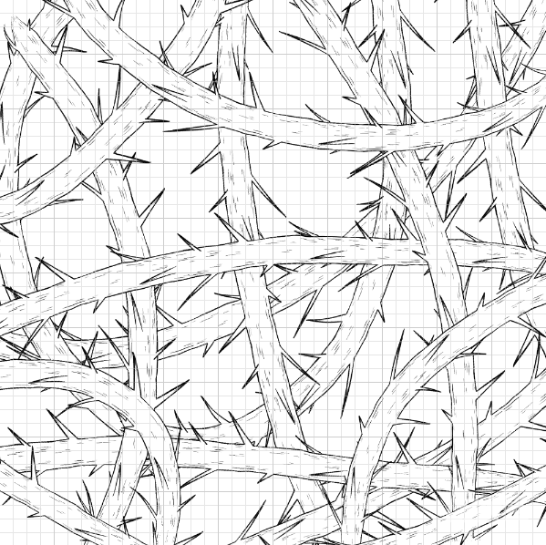 荆棘藤蔓绘画图片