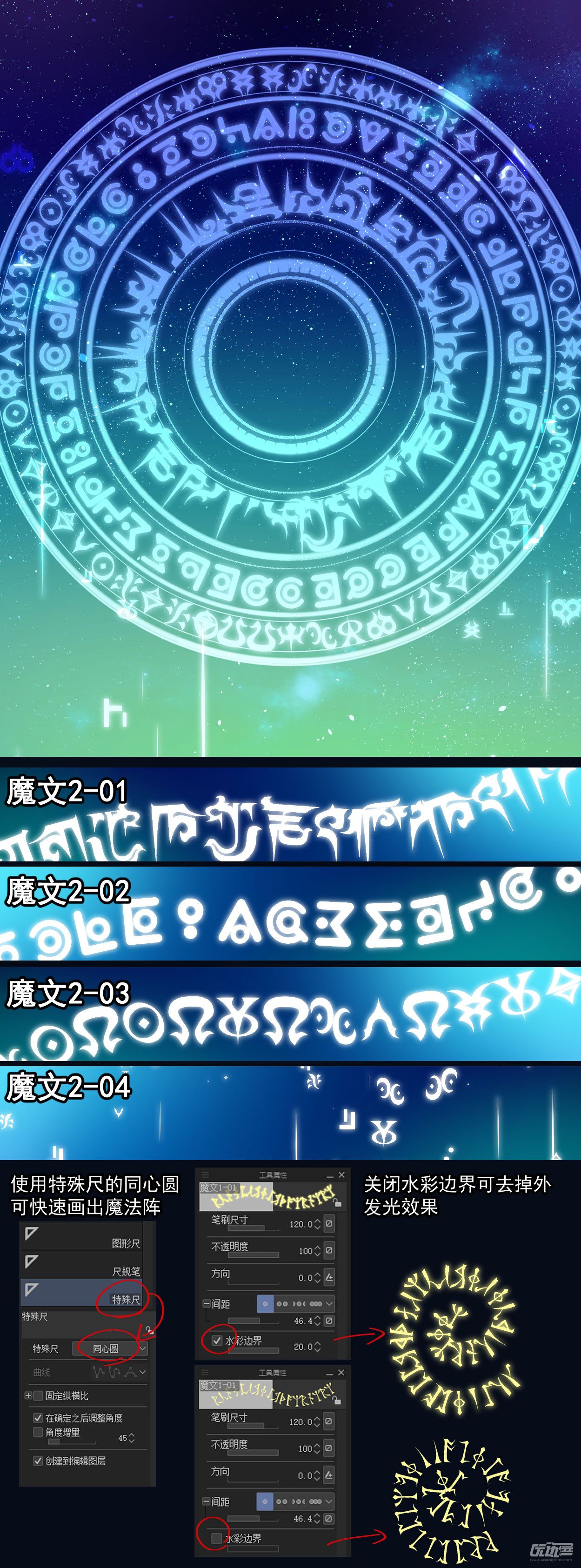                  魔法文字魔法阵