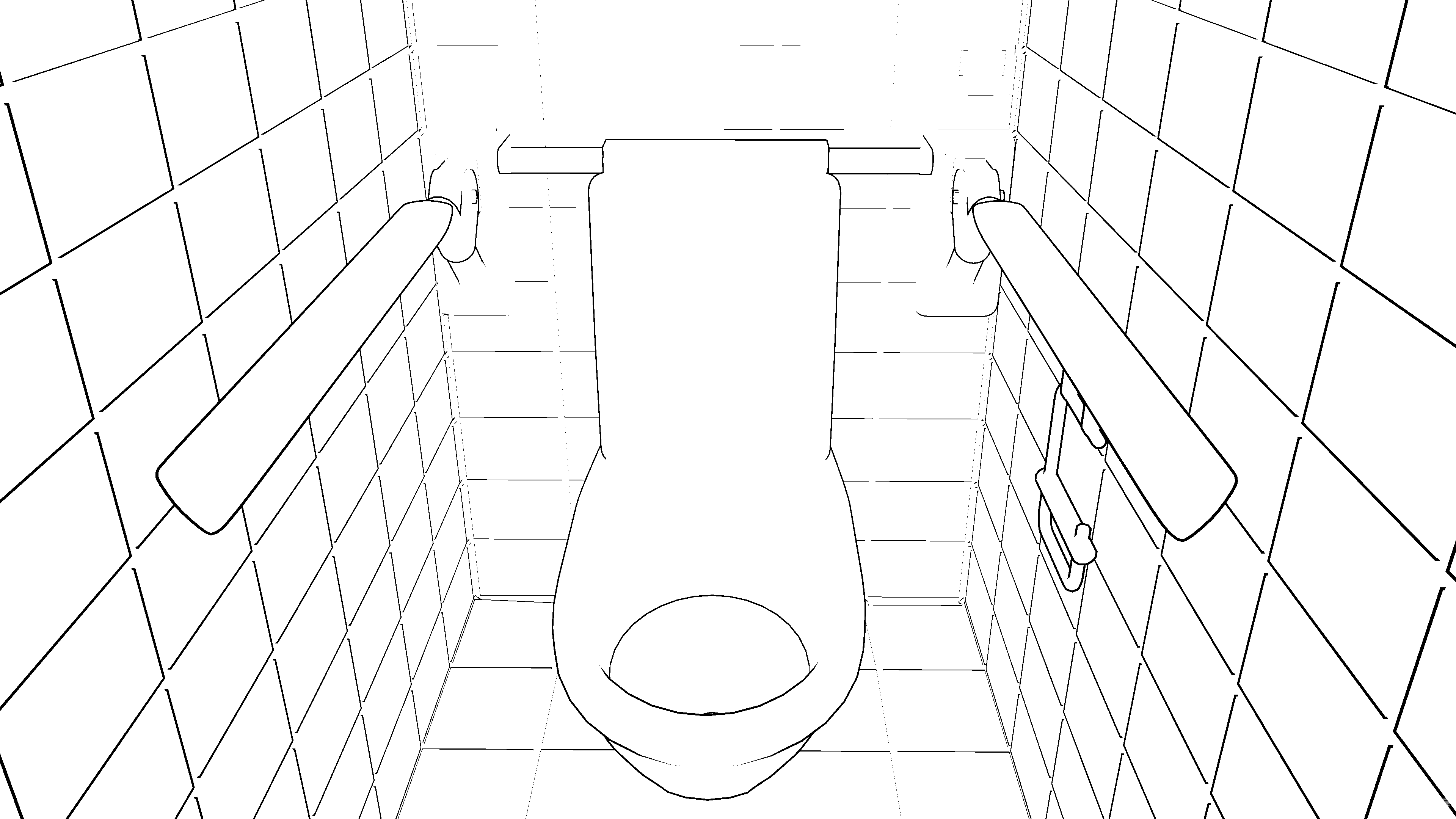 厕所的简笔画 简单图片