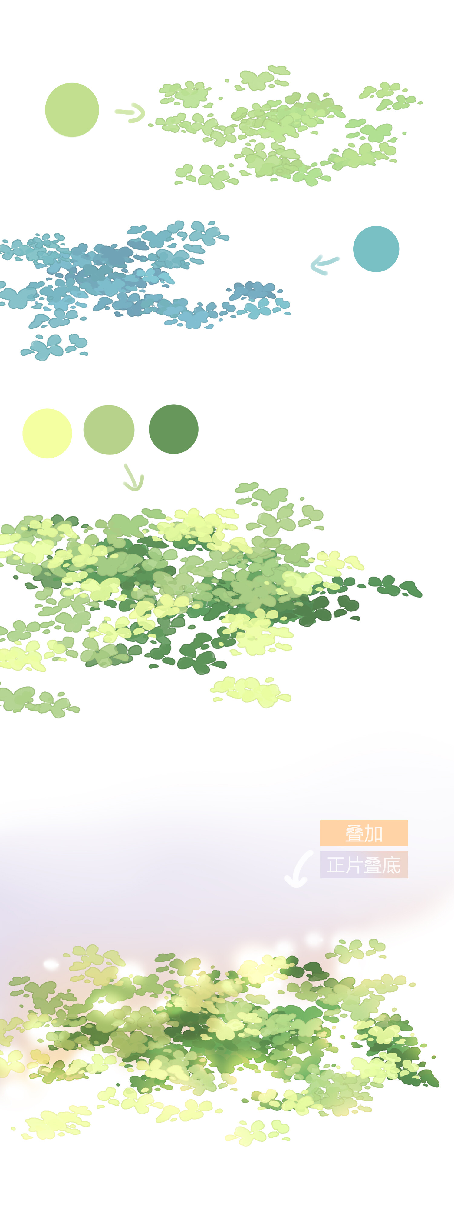 三叶草丛小叶子 - 优动漫-动漫创作支援平台 | 优动漫paint绘画软件