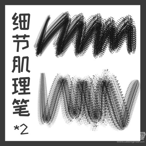 排线笔刷（粗+细）_-铃铛-优动漫官⽹_绘画素材商城