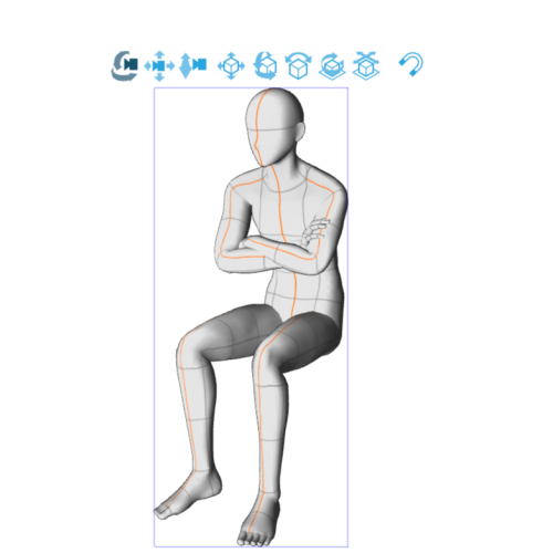 抱臂坐姿 把手肘撑在桌面上_阿咩mie优动漫官⽹_绘画素材商城