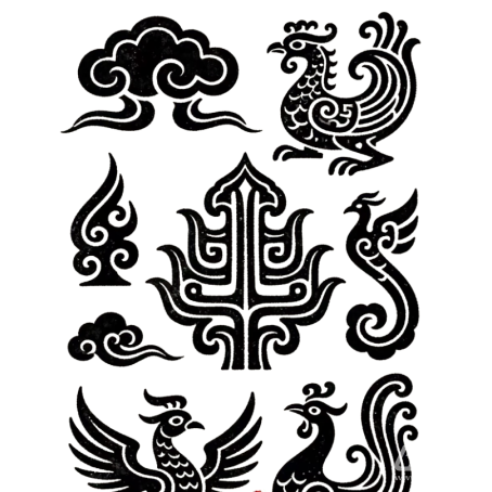 瓦檐抽象排列-littlh_候饲的littlh优动漫官⽹_绘画素材商城
