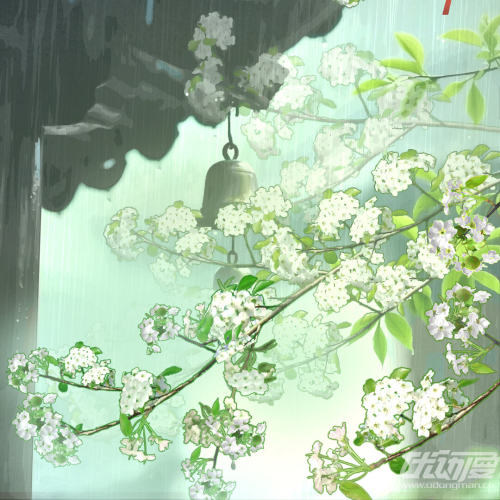 梨花枝条（一套）_盆栽大王优动漫官⽹_绘画素材商城